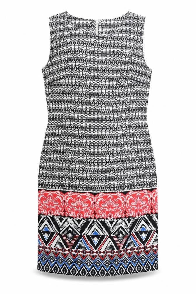 Mario Serrani Womens Black Geometric  Shirt Dress  Size 12