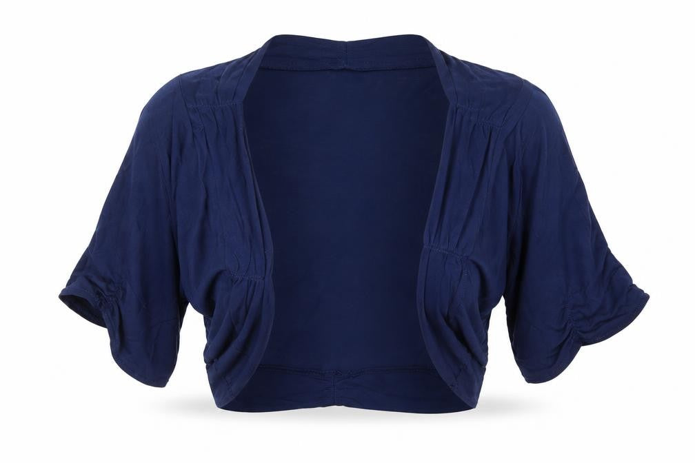Front view of Per Una women’s blue jacket, size UK 14