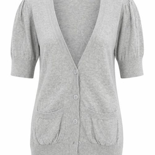 New Look Womens Grey  Knit Cardigan Jumper Size 6