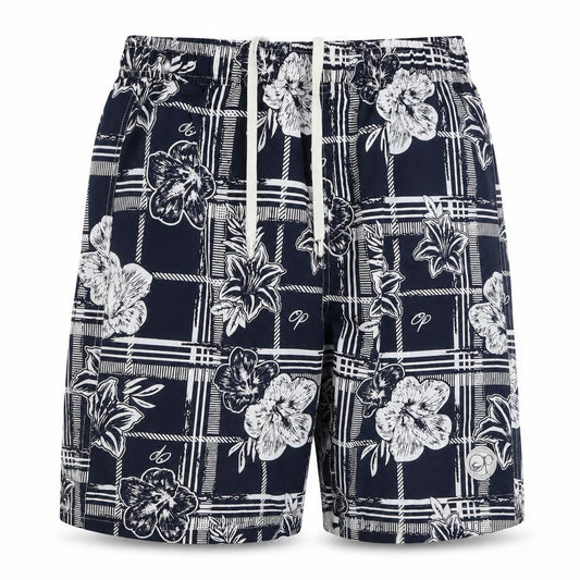Ocean Pacific Mens Blue Floral  Athletic Shorts Size M