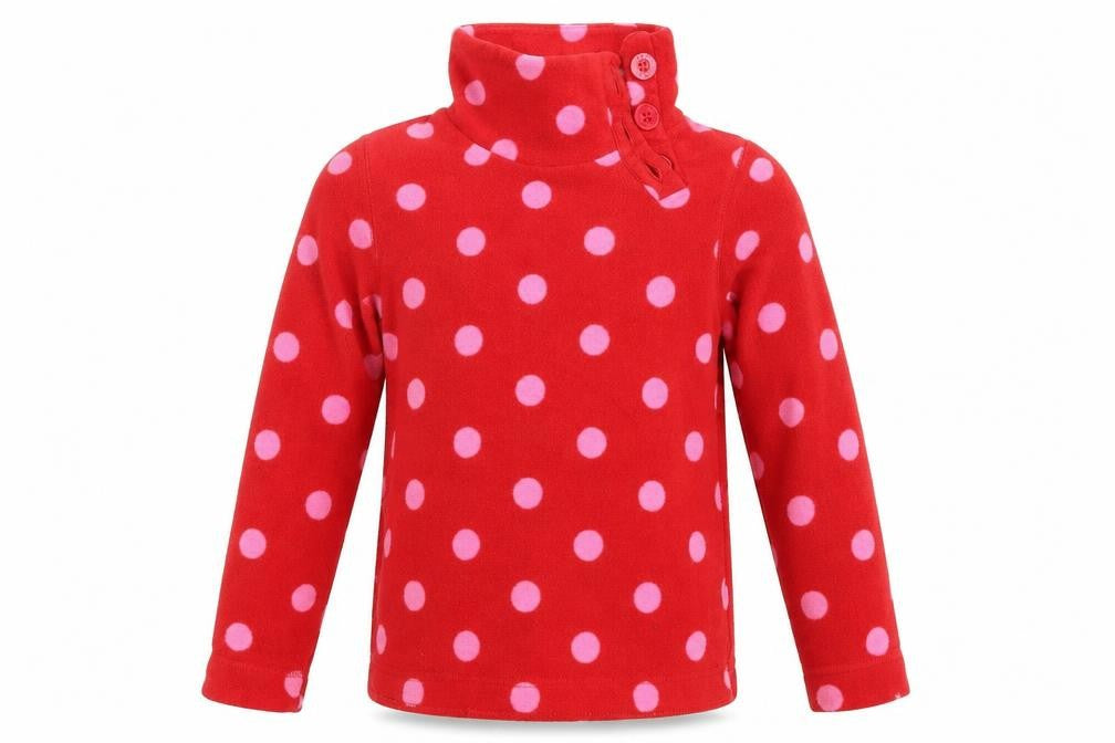 Front view of Next girls’ red polka dot jumper one size