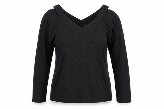 Front view of Primark women’s black pullover sweatshirt, size UK 12