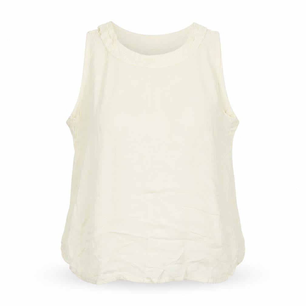 Front view of Nightingales women’s yellow basic tank, size L