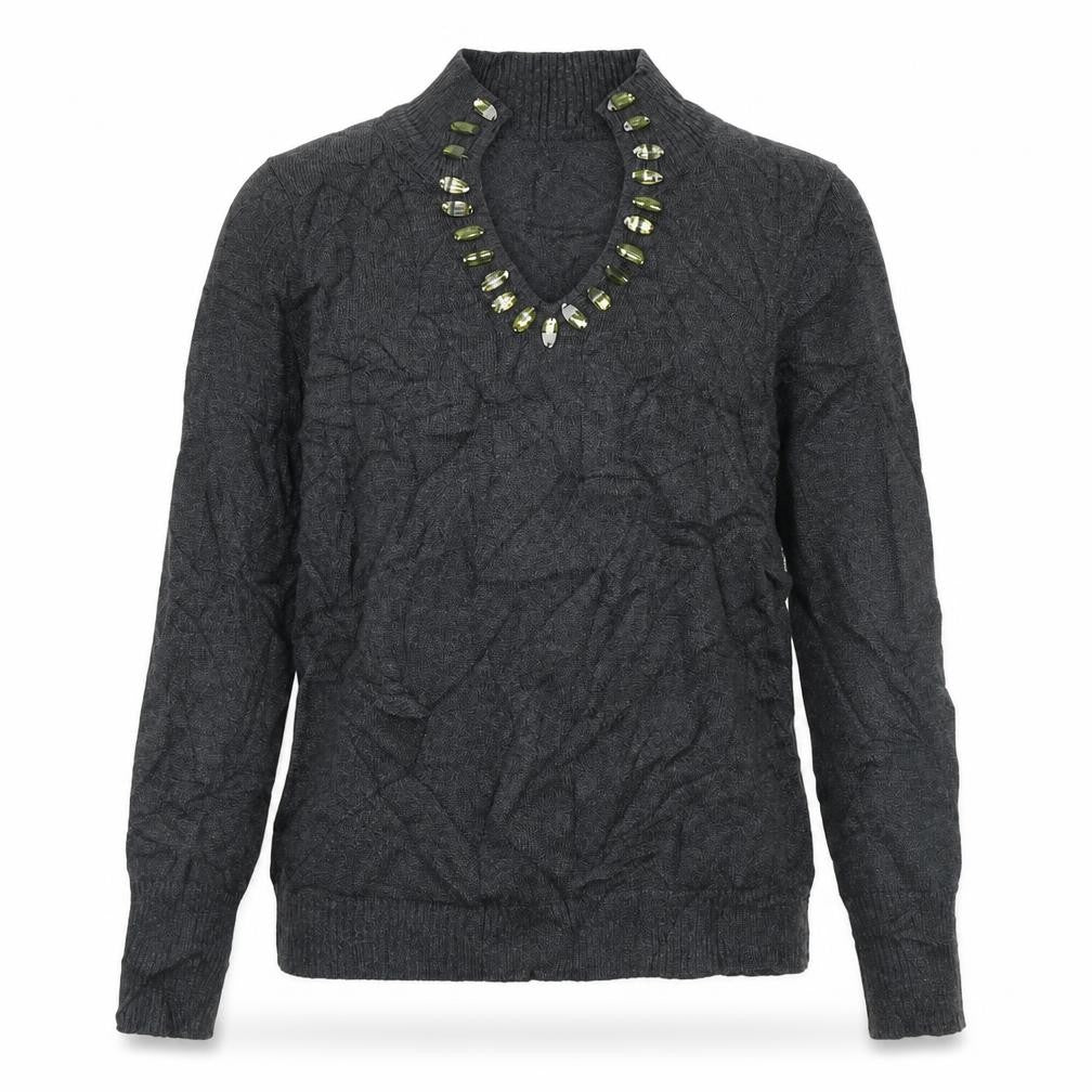 Front view of Wanko women’s grey jumper, size S