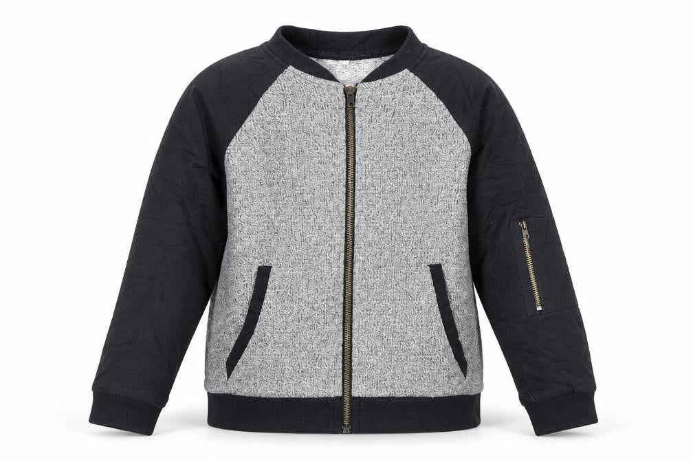 Front view of Marks & Spencer boys’ grey jacket, size 7, years