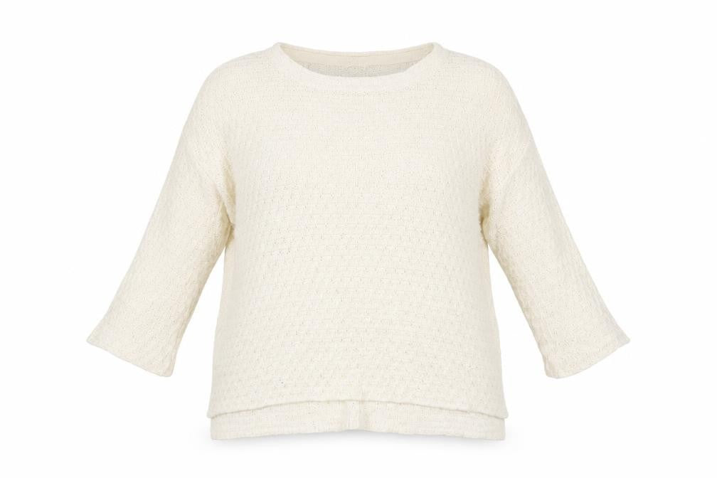 Front view of Zara women’s white jumper, size L