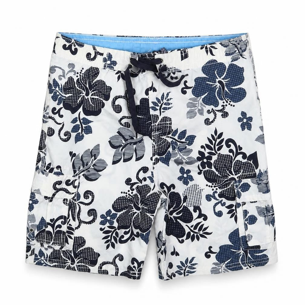 Rebel Active Boys White Floral  Bermuda Shorts Size 6-7 Years