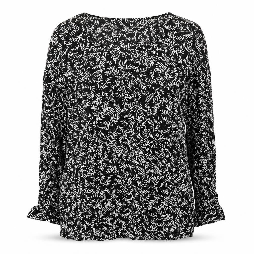 Front view of Mamalicious women’s black basic blouse, size M