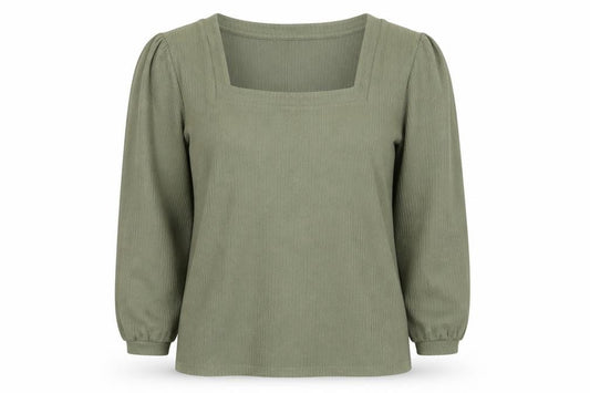 Front view of Principles women’s green knit jumper, size UK 12