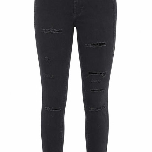 Topshop Womens Black   Skinny Jeans Size 25 in L32 in - RIPPED JEANS
