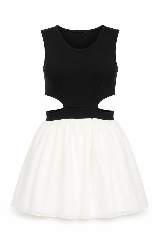 Front view of Miso women’s multicoloured fit & flare, size UK 8