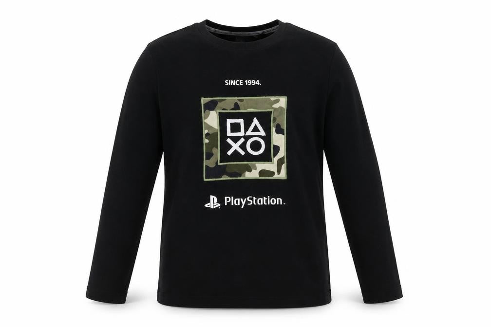 Primark Boys Black  Rayon  Pyjama Top Size 9-10 Years  - playstation