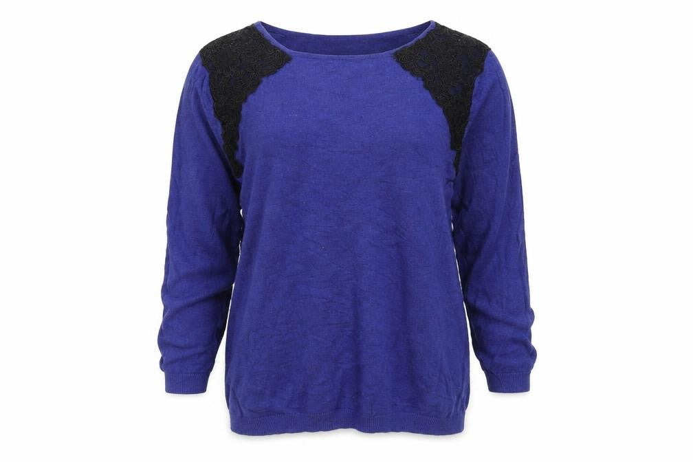 Front view of Topshop women’s black jumper, size UK 14