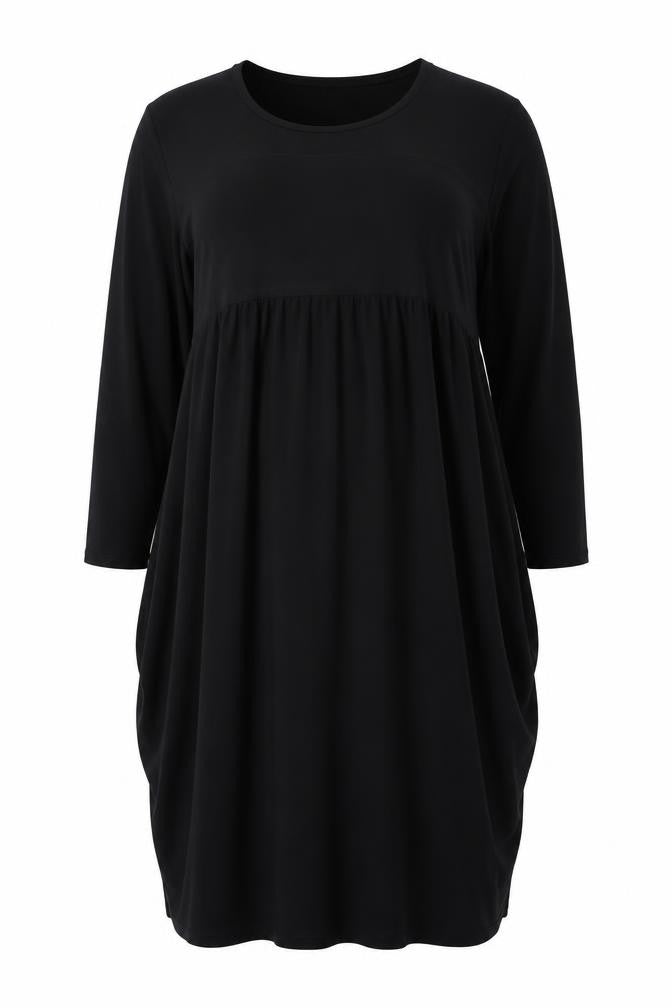 Nicole Womens Black Houndstooth  T-Shirt Dress  Size L