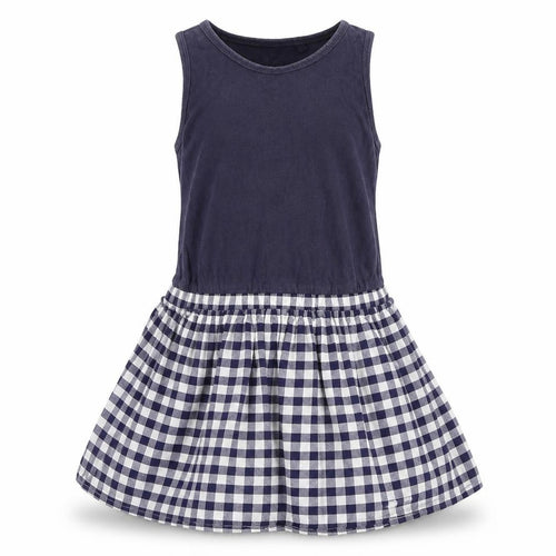 NEXT Girls Blue Check  Tank Dress  Size 5 Years