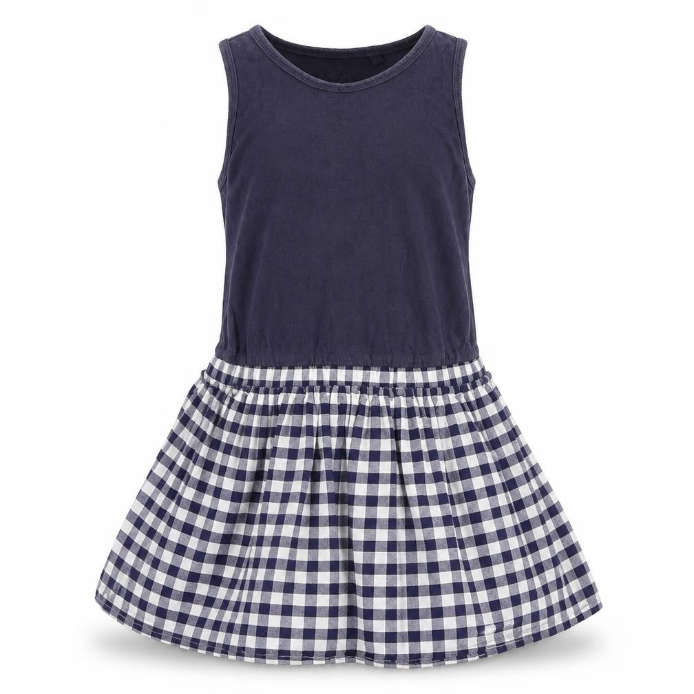 NEXT Girls Blue Check  Tank Dress  Size 5 Years