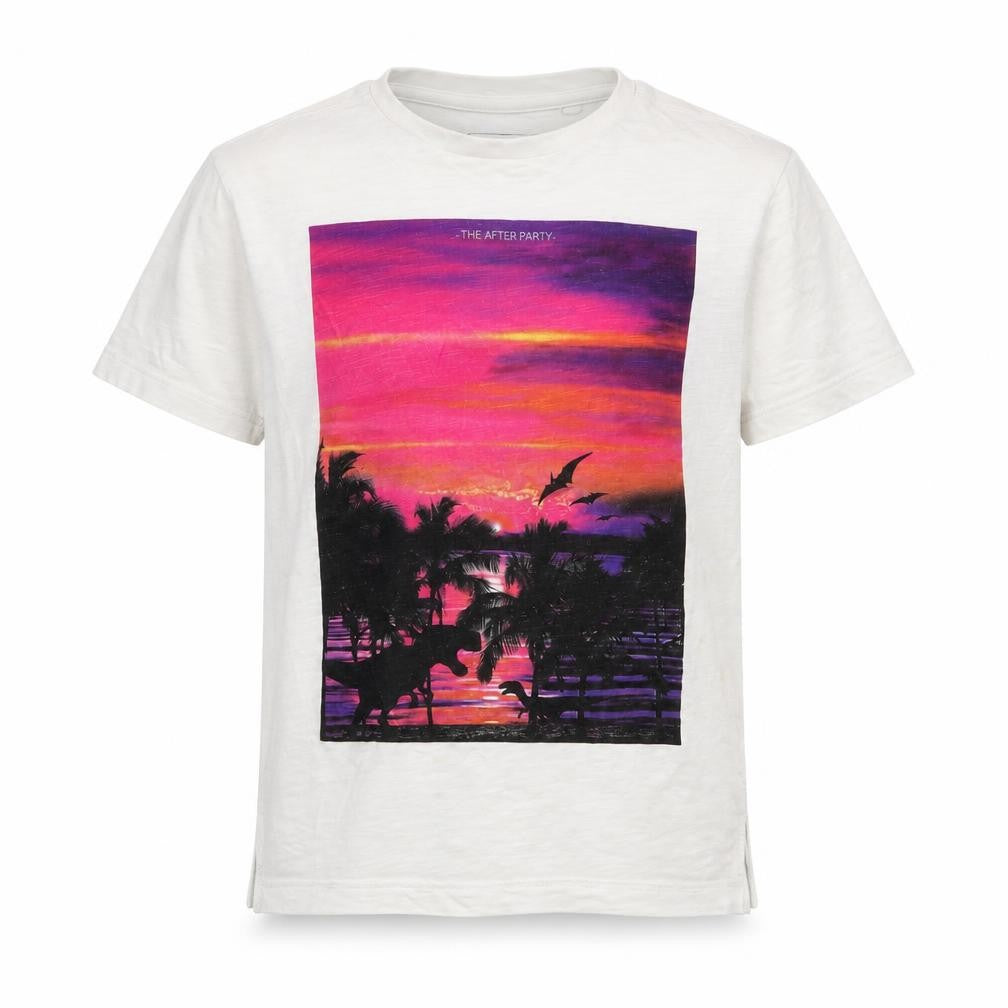 Front view of Next boys’ white basic t-shirt, size 7, years