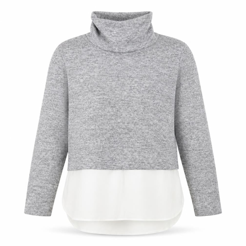 Front view of Primark women’s grey jumper, size UK 8