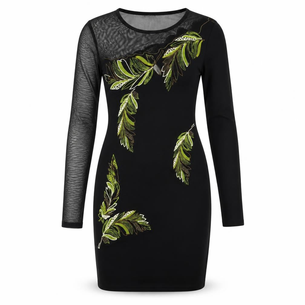 Front view of Next women’s black bodycon, size UK 8