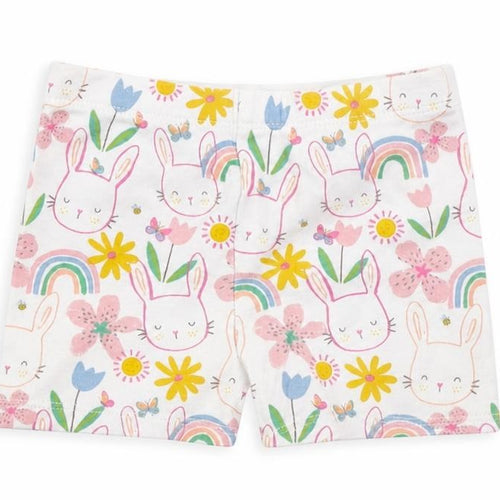 F&F  Girls White Animal Print  Cropped Trousers Size 3-6 Months