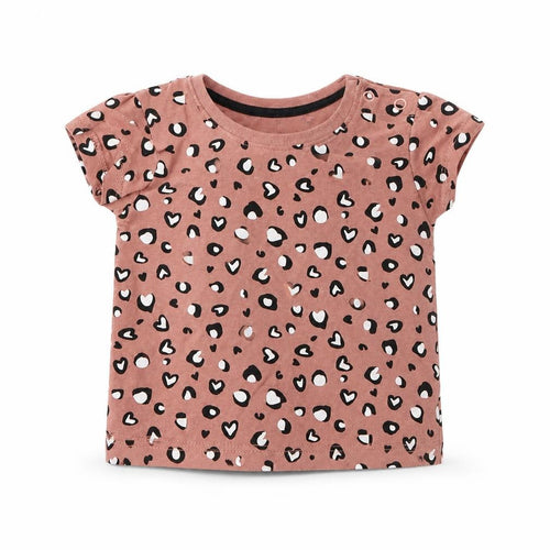 Primark Girls Pink Animal Print  Basic T-Shirt Size 0-3 Months