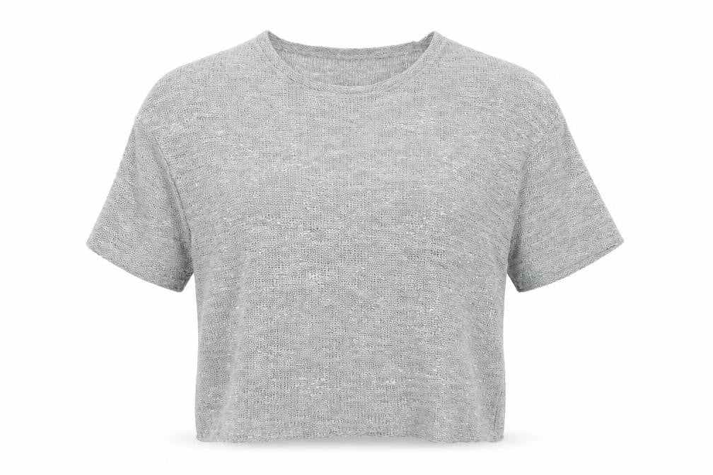 Front view of Papaya women’s grey basic blouse, size UK 14