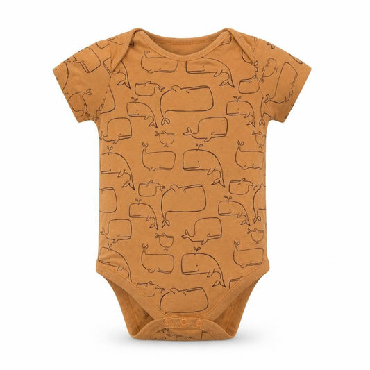F&F Girls Orange   Romper One-Piece Size 2-3 Years  - Whale Print
