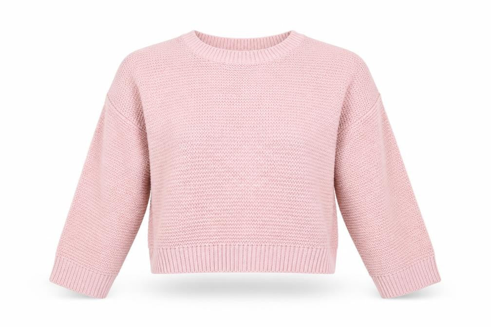 Front view of New Look women’s pink jumper, size S, - batwing sleeve