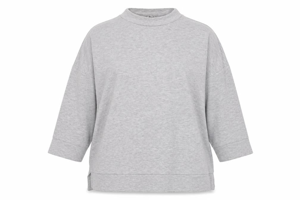 Front view of Peacocks women’s grey jumper, size UK 18