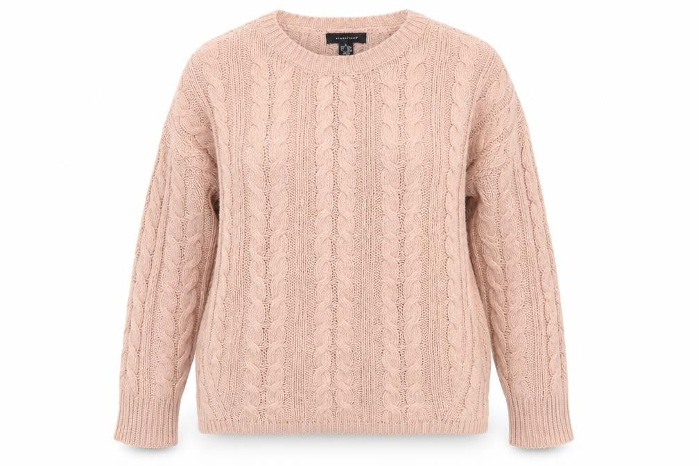 Front view of Atmosphere women’s pink jumper, size S