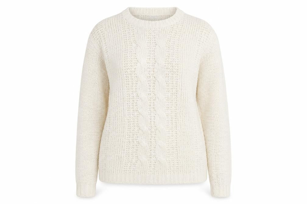 Front view of Vera Moda women’s ivory jumper, size M