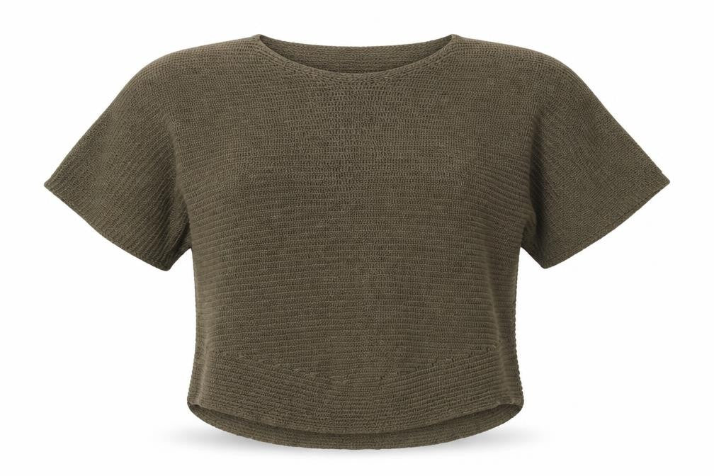 Front view of Amanti women’s green jumper, size S