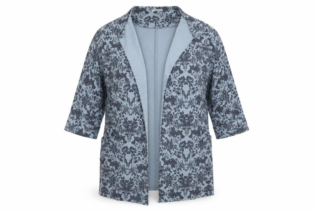 WI&CO Womens Blue Floral  Cardigan Jumper Size L