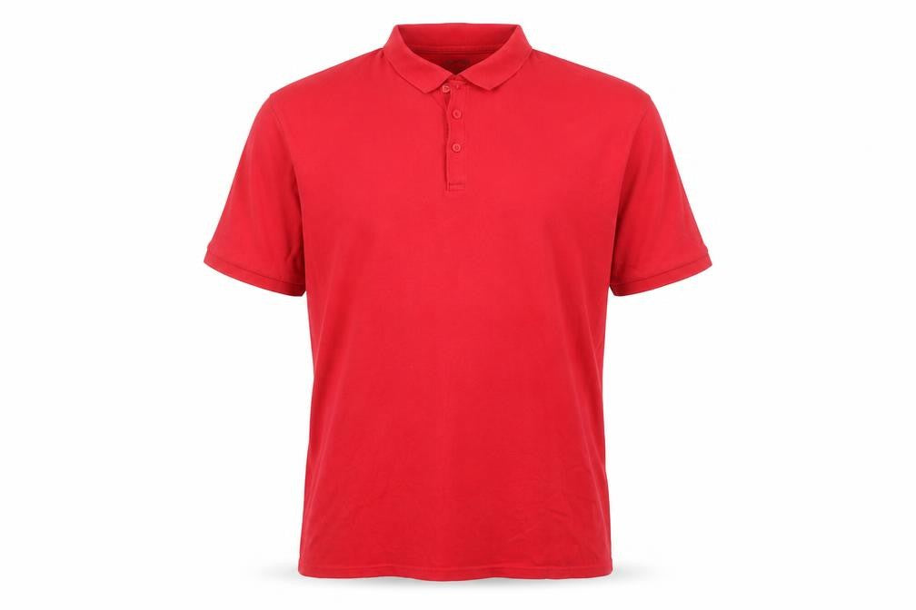 Front view of George men’s red polo, size 2XL