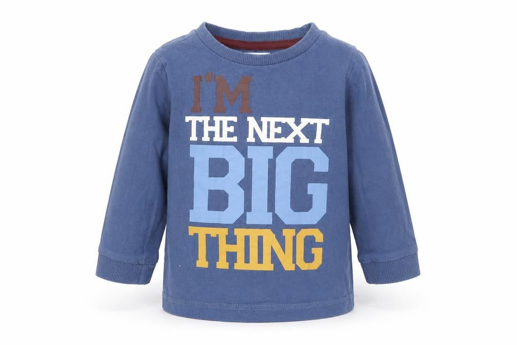 Front view of F&F Baby Blue Basic T-Shirt, size 9-12, Months
