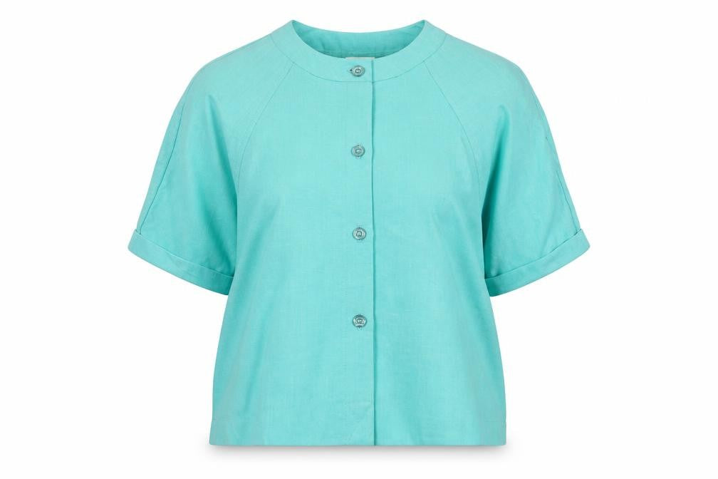 Whim! Womens Blue   Basic Button-Up Size 14