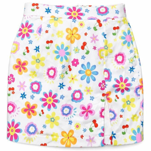 SheIn Womens White Floral  Straight & Pencil Skirt Size S