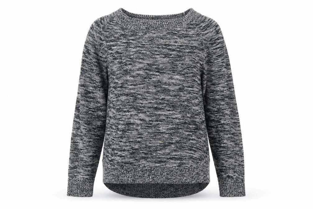 Originals Knitwear Womens Grey Herringbone  Pullover Jumper Size M