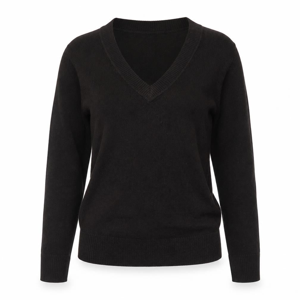 Front view of H&M women’s black jumper, size M