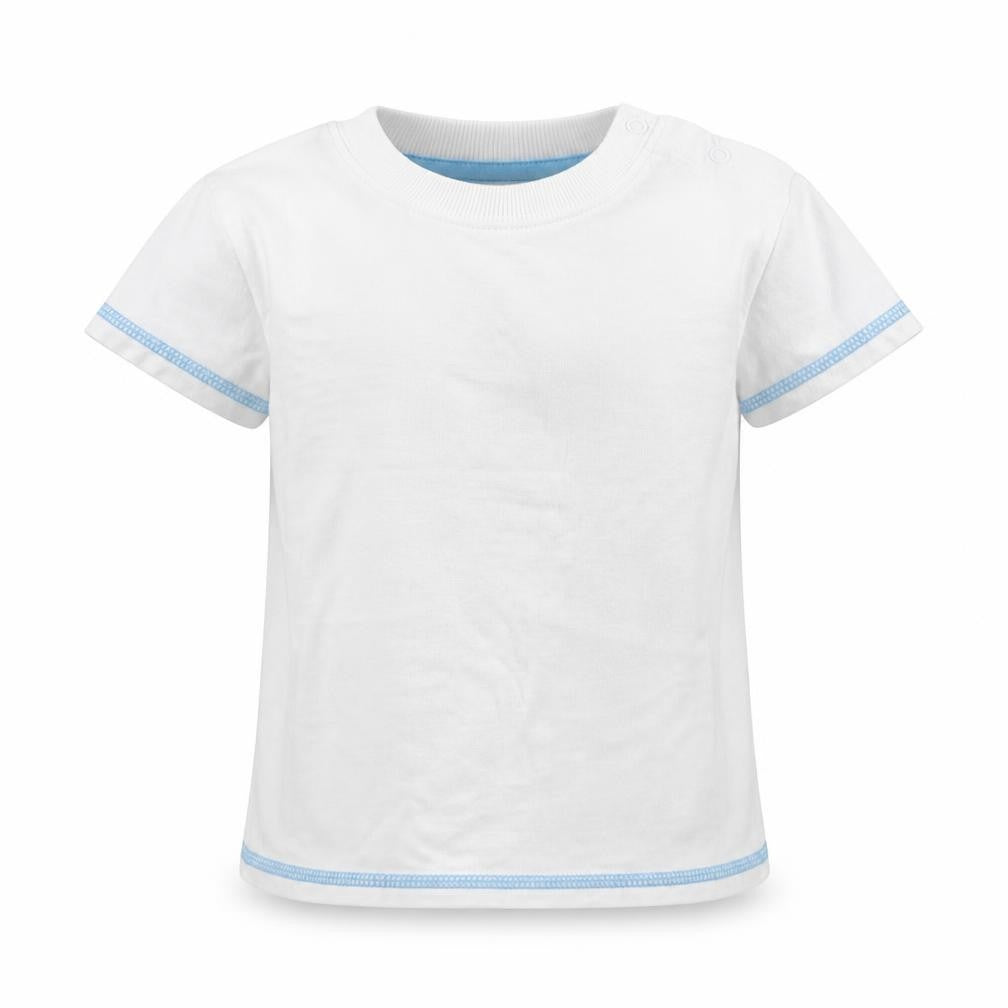 Front view of Disney Baby White Basic T-Shirt, size 12, Months