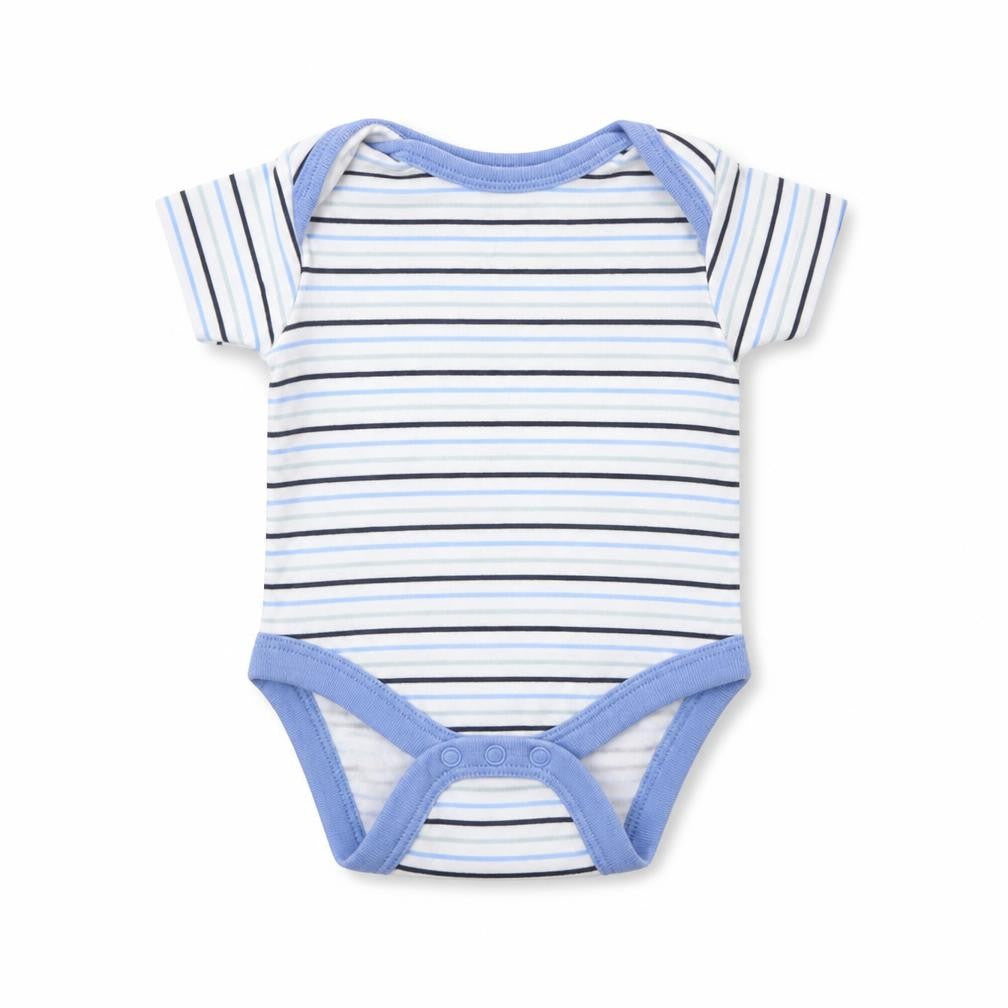 Preworn Baby White Striped  Babygrow One-Piece Size 0-3 Months  - Newborn