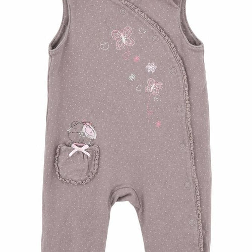 TU Girls Grey Polka Dot Jacquard Romper One-Piece Size 3-6 Months
