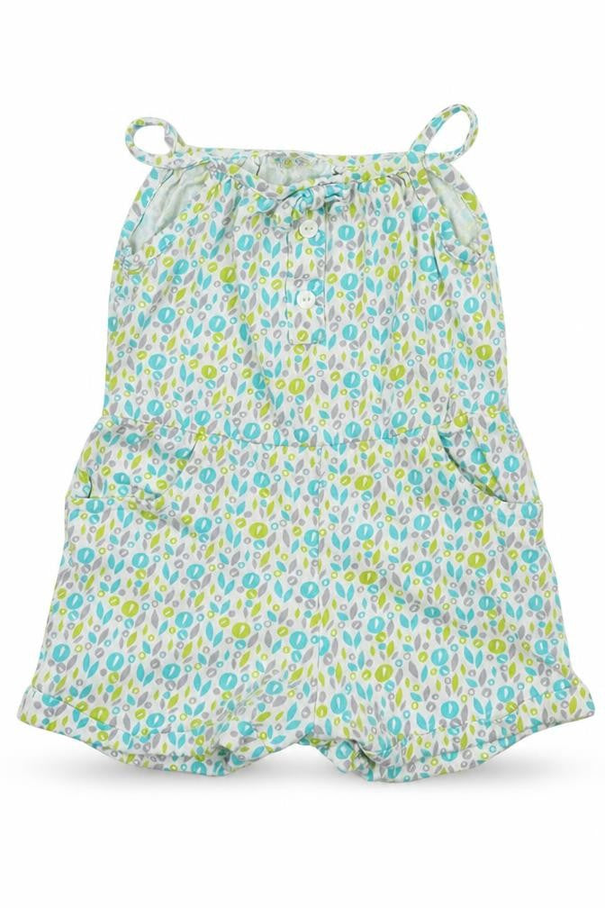 F&F Girls White Polka Dot Jersey Romper One-Piece Size 3-6 Months
