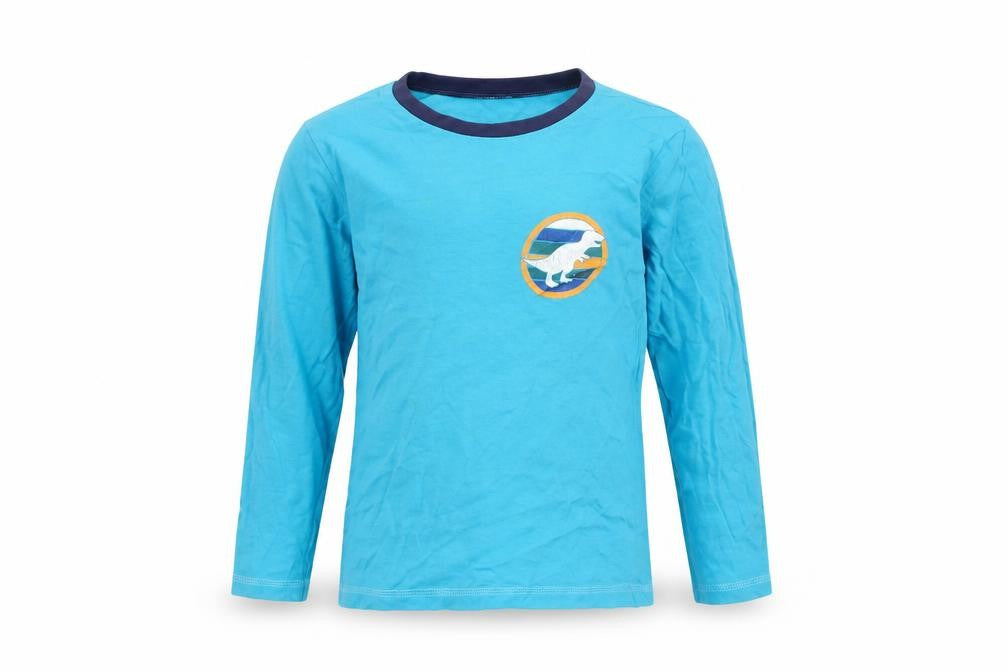 Front view of George boys’ blue pyjama top, size 7-8, years