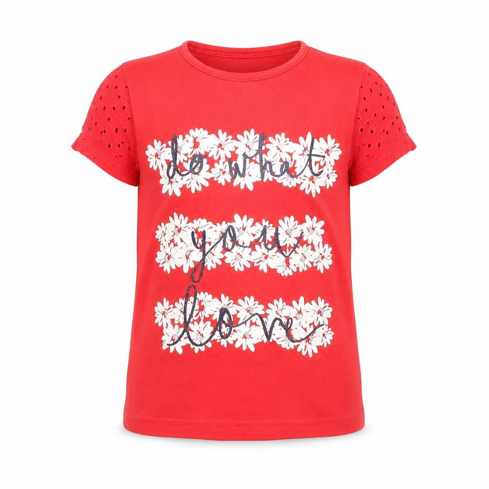 Front view of George boys’ red basic t-shirt, size 4-5, years