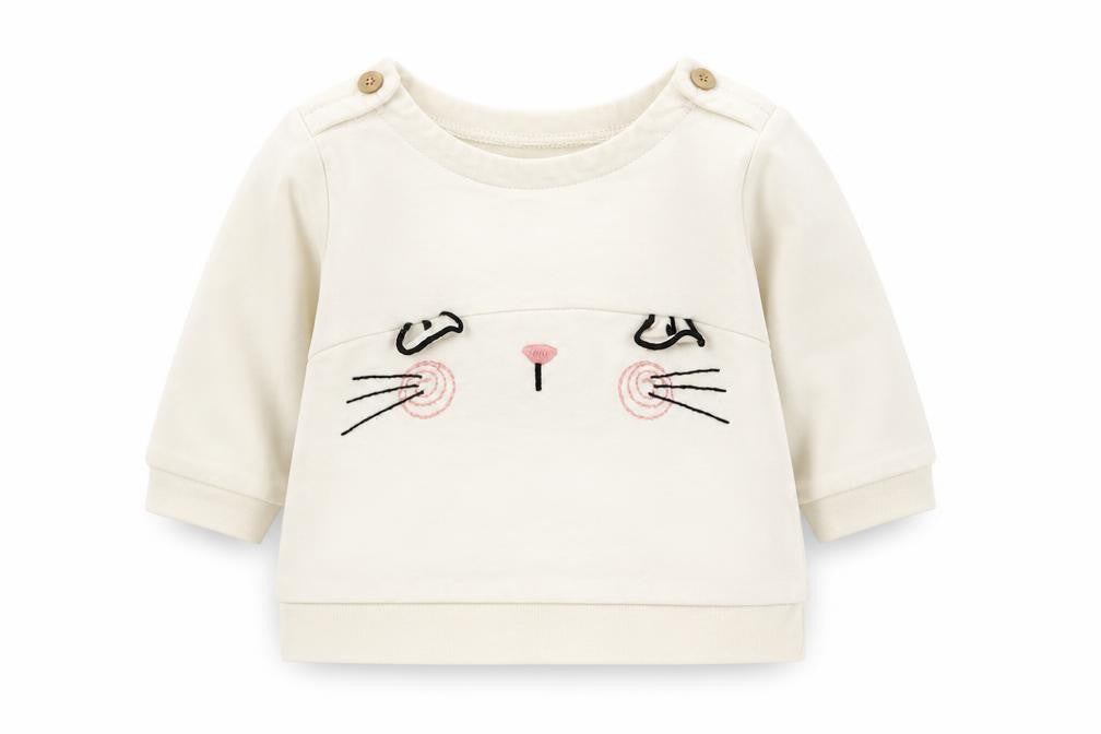 Front view of Tu girls’ ivory basic t-shirt size newborn