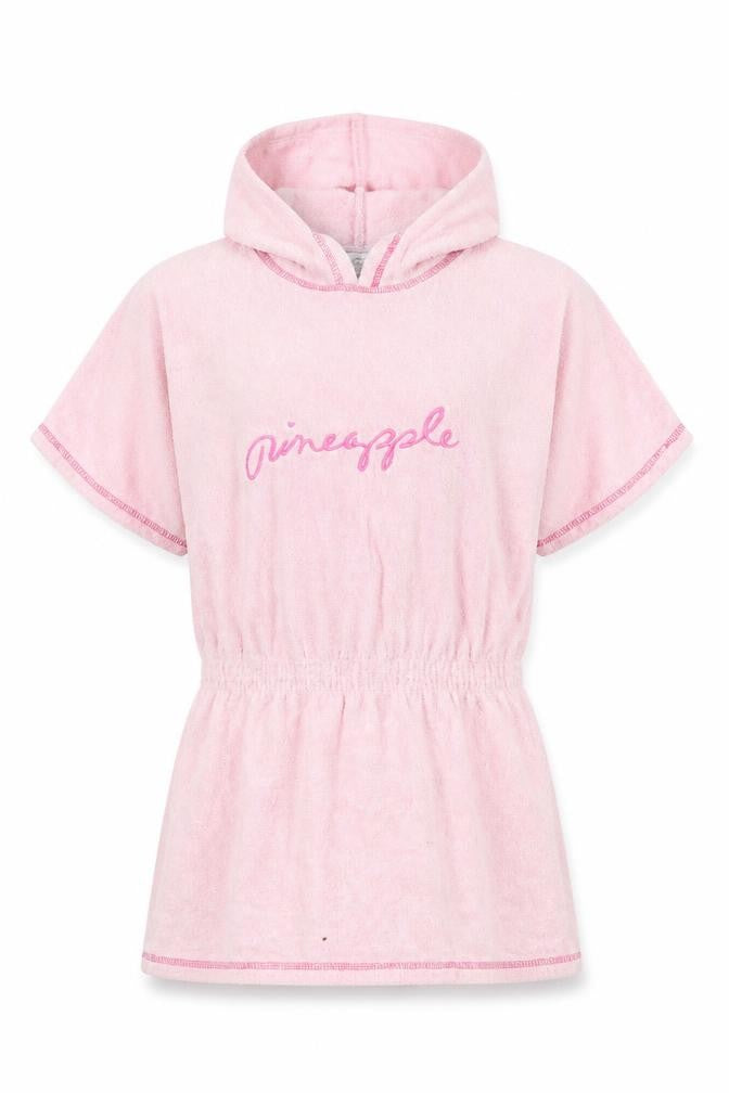 Front view of Pineapple girls’ pink jumper, size 9-10, years