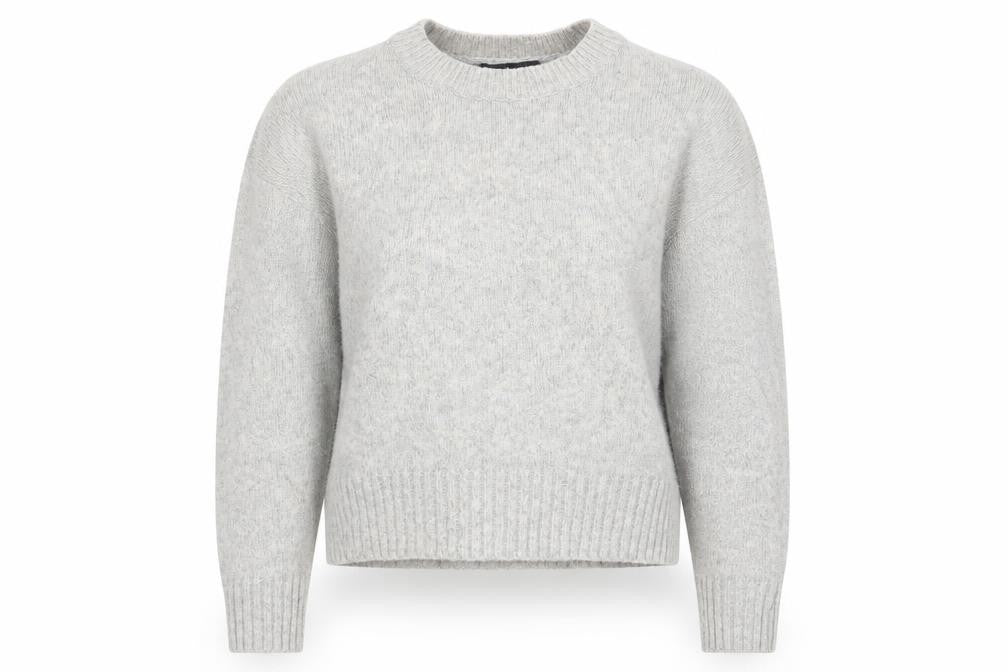 Front view of New Look women’s grey knit jumper, size S