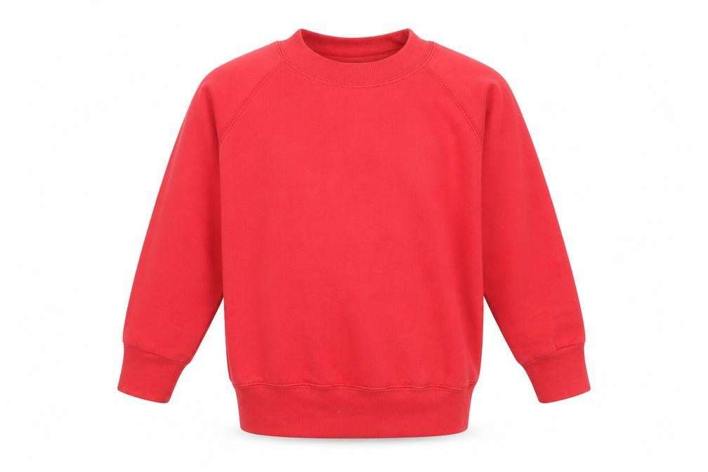 Front view of Sheldon boys’ red pullover sweatshirt, size 3-4, years - schoolwear