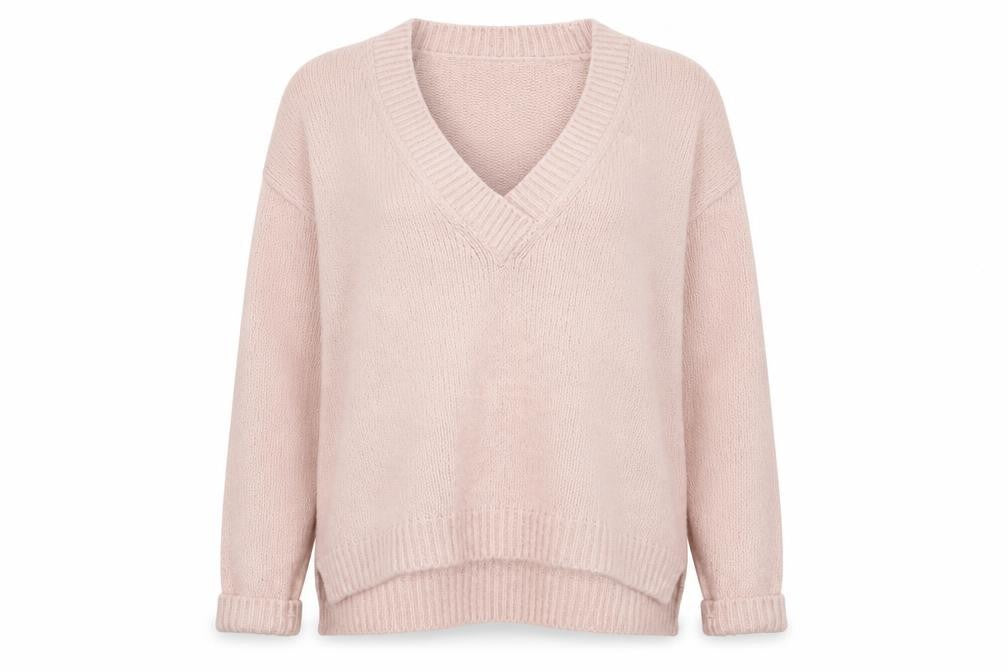 Front view of Next women’s pink pullover sweatshirt, size UK 12
